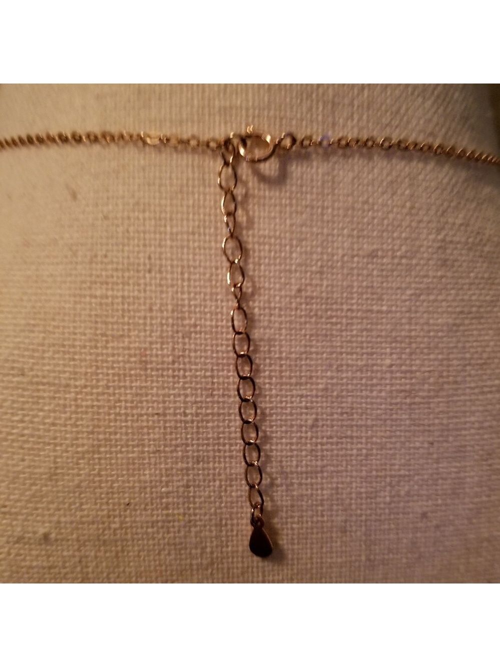 Dangling Hearts 18" Rose Gold Plated Necklace - Picture 4 of 8